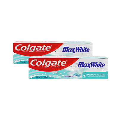 Colgate Max White Toothpaste Crystal Mint 100ML x 2PK