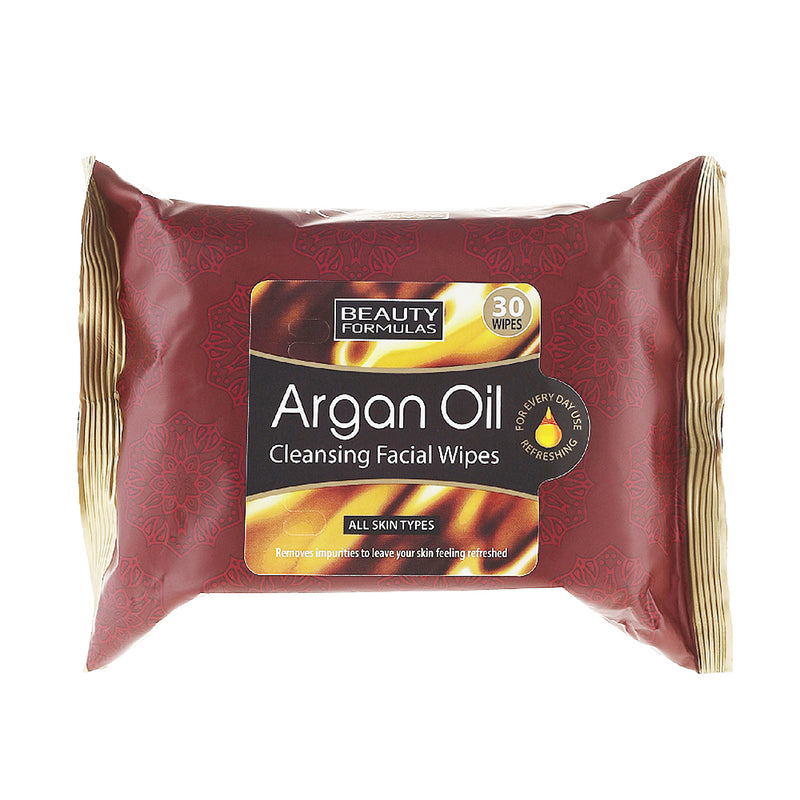 Beauty Formulas Argan Oil Cleansing Facial Wipes 30S