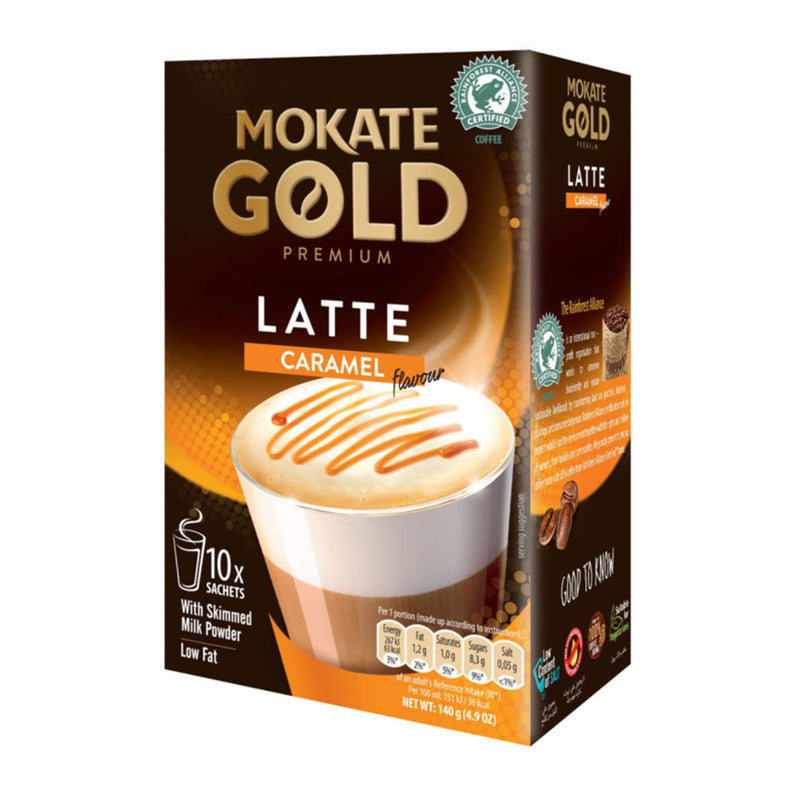 Mokate Gold Premium Coffee Latte Caramel 10S