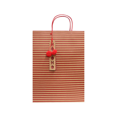 Kraft Red Stripe Gift Bag XL