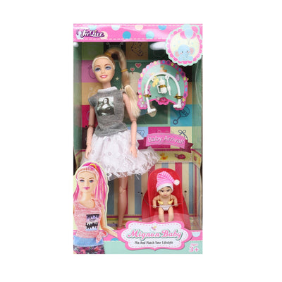 11IN Fashion Doll With Baby