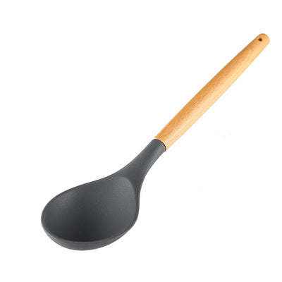 Silicone & Wood Spoon