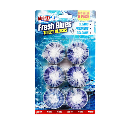 Mighty Fresh Blue Toilet Blocks 6 Pack
