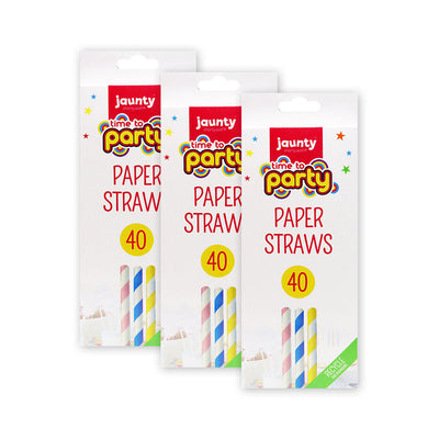Party Paper Straws 40PK