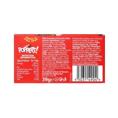 Poppets Chewy Toffee Chocolate 39g