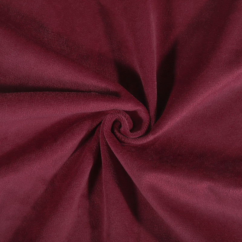 Velvet Square Cushion Cover Wine Red 45cmx45cm