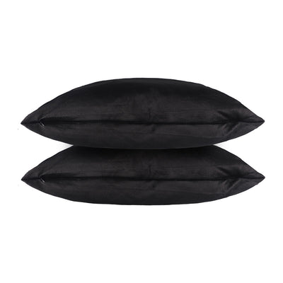 Velvet Square Cushion Cover Black 45cmx45cm